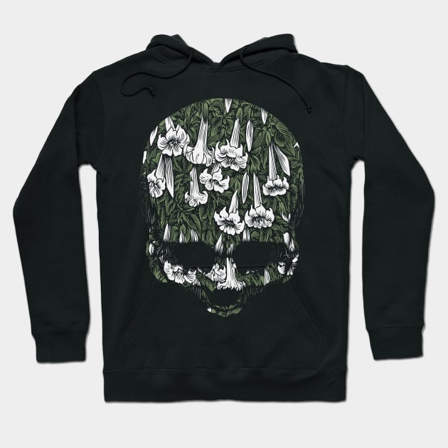 Brugmansia Skull Hoodie by jeffsmoll